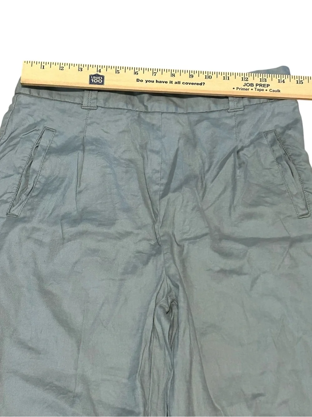 Anthropologie Ett:twa Linen Cotton Blend Pants Pleated Cuffs Size 6 US